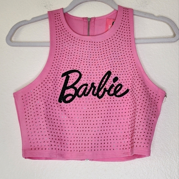 Barbie x F21 Barbie Crop Top & Mini Skirt Set XS NWT - Picture 5 of 13